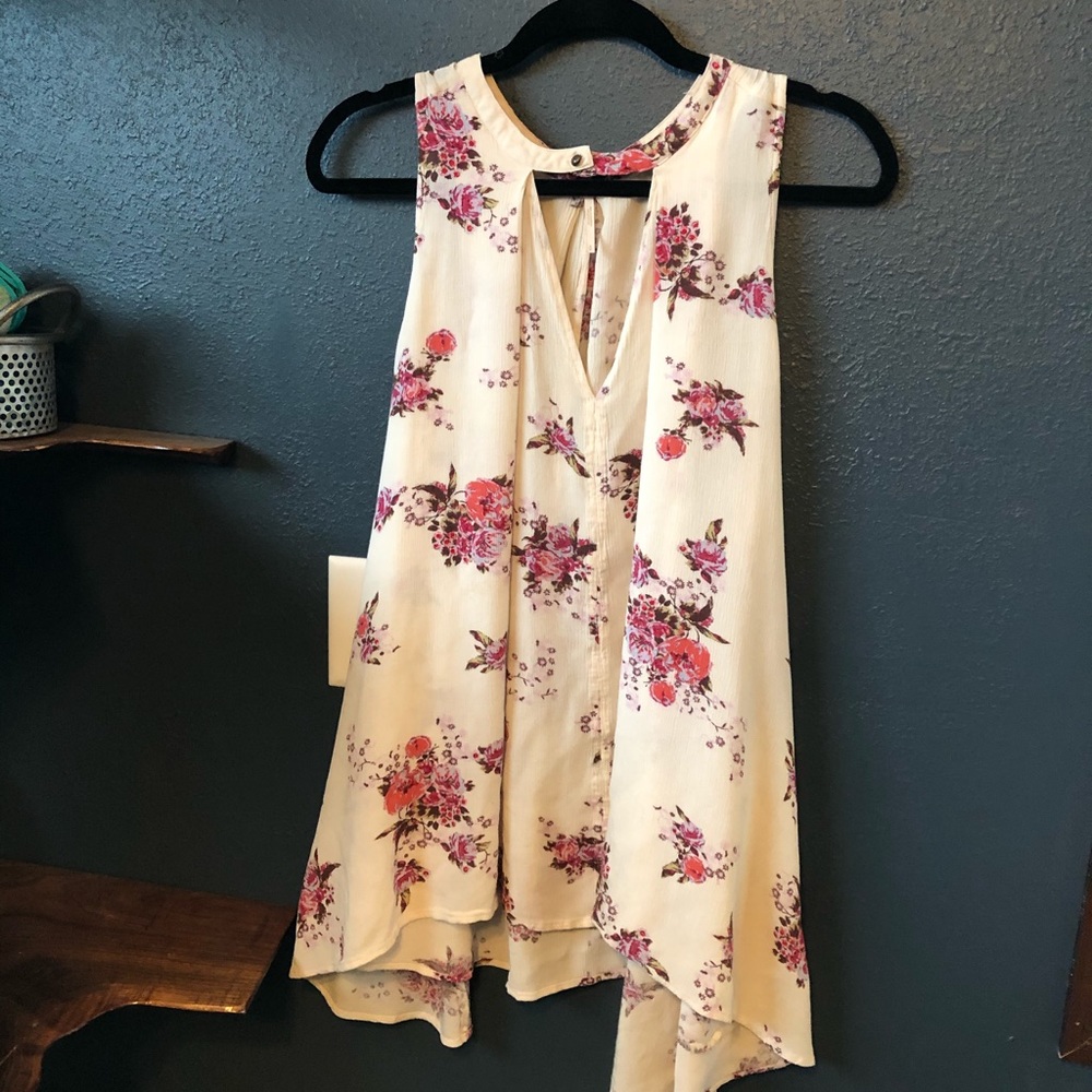 Free People Flowy Floral Top